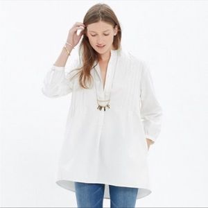 Madewell Heavy Weight Linen Blend Top with Pockets